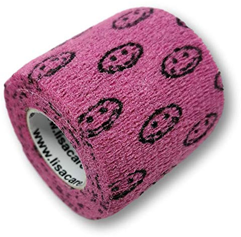LisaCare, cohesive bandage, fixation bandage, self-adhesive, elastic, 5 cm wide, for human and animals, for sport riding