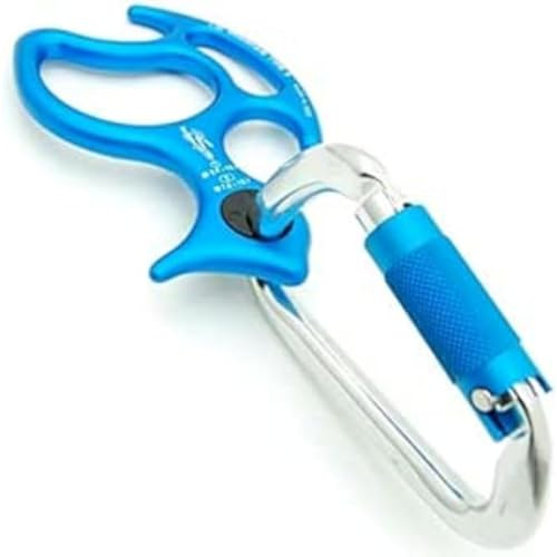 Kong Set Oka + connecteur Large Multi-usages Auto Block Descente de Canyoning pour Hommes, Bleu, Taille Unique