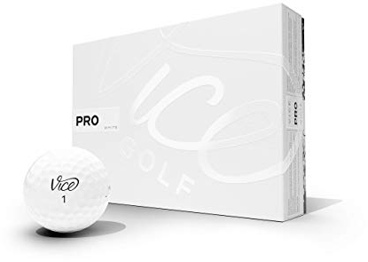 VICE Golf Pro White 2020 | 12 Golf Bälle | Eigenschaften: 3-Piece Cast Urethan, maximale Kontrolle, hoher Spin im Kurzspiel | Mehr Farben: Neon Lime/Red | Profil: Für fortgeschrittene Golfer