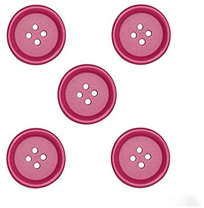 Libiline 100pcs Resin Button Solid Color 4Holes Craft Clothe Sewing Card Making Sweater Shirt (Fuschia, 1(25mm))