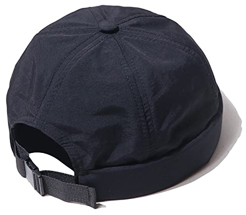 Clape Gorra Sin Visera Waterproof Docker Cap Roll Cuff Brimless Cap Impermeable Gorro de Marinero Sombrero Docker Gorra Negra de Hombre