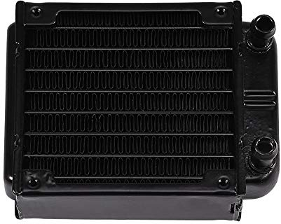 Radiatore di Raffreddamento Ad Acqua per PC, Scambiatore di Calore in Alluminio a 8 per di Raffreddamento Ad Acqua della CPU del Computer, Mini Dissipatore di Calore