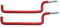 fiXte Ladder Hooks Tool Storage Utility Garage Bike Wall Mount Red 200mm Pack of 2