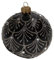 Keyhomestore - 4er Set Weihnachtsbaumkugeln aus Glas, schwarz und Dekor silber und Glitzer, Weihnachtsbaumschmuck für den Innenbereich, Durchmesser 8 cm