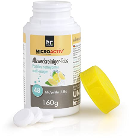 Microactiv® 160 g Pastilles nettoyantes universelles - Compactes, peu d'emballage, très économiques, adaptées à toute la maison