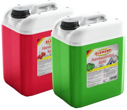 Geschirrspülmittel Konzentrat Spülmittel Handspülmittel Apfel & Kirsche 2 x 5 Liter Geschirrreiniger Geschirr Reiniger Kanister