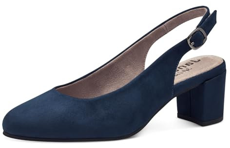 Jana Damen Slingpumps mit verstellbarem Riemen Vegan, Blau (Navy), 40 EU
