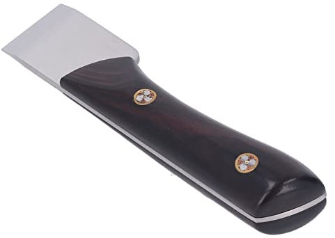 Coltello da Taglio in Pelle, Facile da Usare, Acciaio in Polvere Svedese M390, Connessione Stretta, Lama Concisa, Manico in Legno di Sandalo, Coltello Artigianale in Pelle per