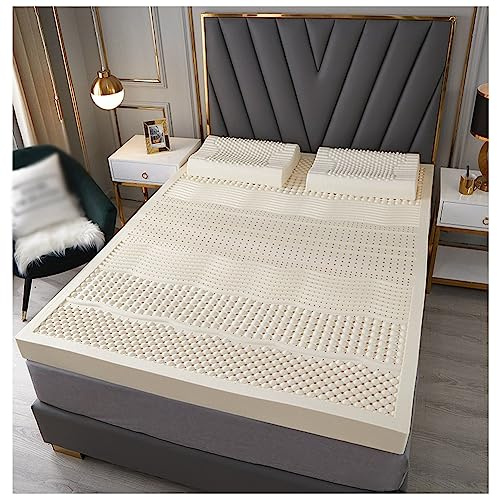 KLUFO 100% Natural Latex Mattress,Compression and No Deformation,Honeycomb Pore Ventilation,Soft and Comfortable, Latex Mattress,10cm,200x220cm(79x86in)
