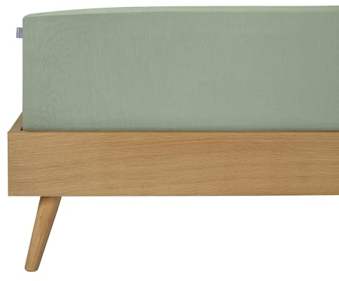 Schiesser Edeljersey Spannbettlaken Jessi | 100% gekämmte Baumwolle aus nachhaltiger Produktion | für Matratzen 180x200cm bis 190x200cm | Matratzenhöhe bis 22cm | Hellgrün