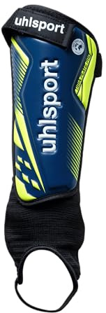 uhlsport Tibia Plate Pro, Unisex-Jugend Fußball-Schienbeinschoner, Azul Marino/Amarillo Fluo, S -