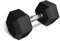 TREX SPORT Hexagon Hanteln | gummierte Kurzhanteln 2,5kg-20kg mit verchromtem Griff | Hanteln Dumbbells (1x7,5 kg)