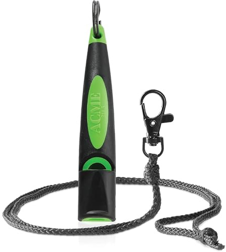 ACME 210.5 Alpha Dog Whistle - Black/DG Green - With Lanyard
