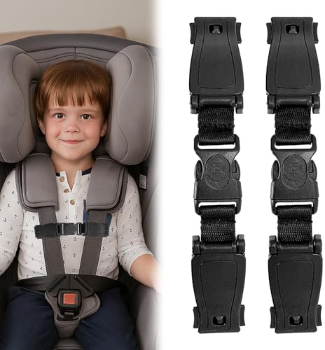 BOULESENM 2 pcs Clip Cinturon Silla Bebe,Clip Para Asiento De Coche,Clips Correa del Tórax Asiento Coche,Cinturón Ajustable Para Silla de Coches,Evita Que el Niño Saque los Brazos del Arnés