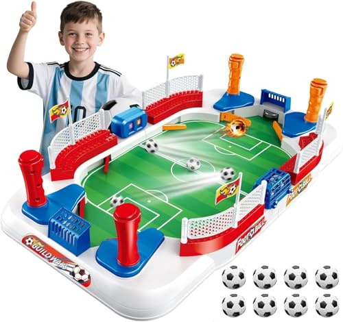 Football Gifts for Boys – Mini Foosball Table Soccer Board Game for Kids Age 5 6 7 8-12, Indoor Sports Pinball Machine Toy for Christmas & Birthday Family Party Fun World Cup Football 2026