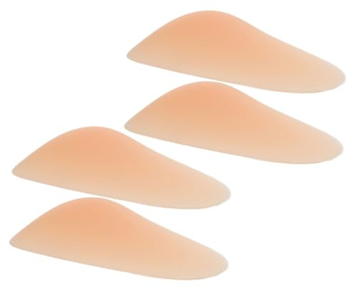 GANAZONO 4pcs Adhesive Silicone Skating Knee Pads Thickened Protective Soft Breathable Knee Guards for Women Ice Skating Snowboarding Beige with Extra Fall Protection