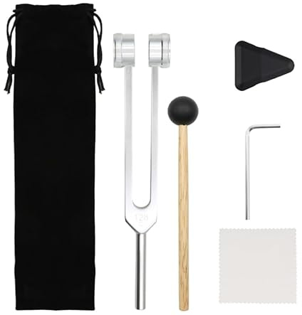 Diapasones Terapeuticos, Diapasones Vibracionales, Alivio de Estrés, Equilibrio Energético, para Musicoterapia, Relajación, Triangular Silicona, Bolsa Almacenamiento