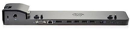 HP Ultraslim Dockingstation (4 USB-Ports, Schwarz, VGA, für HP ProBook, DELL Latitude, iPad, iPhone & mehr)