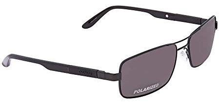 Carrera 8018/S Sunglasses CA8018S-010G-M9-5717 - Matte Black Frame, Gray Polarized Lenses, Lens