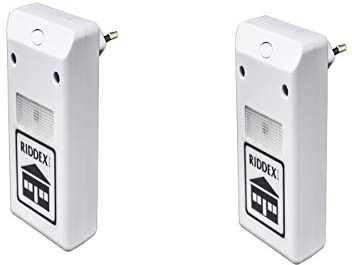 Erbjudande 2 x 1 - Original Riddex Plus - Ultraljud elektromagnetiskt elektroniskt avstötande medel - Avfyrar utan användning av kemikalier, luktfri, gör inget ljud och har inga underhållskostnader - Insektsjägare produkt för myror kackerlackor driver ut buggar bort möss flugor myggor anti-gnagare råttor insekticid elektrisk - 2 st