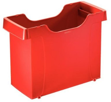 Hängemappenbox Uni-Box Plus, für Hängemappen A4, Polystyrol, rot Farbe rot Innenmaße 370 x 162 x 260 mm Außenmaße 400 x 275 x 170 mm
