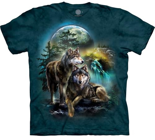 The Mountain Wolf Lookout Adult T-Shirt, Green, XL