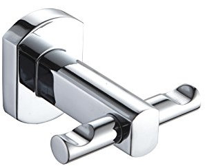Admiralty Chrome Stainless Steel Wall Mounted Bathroom Double Robe Hook