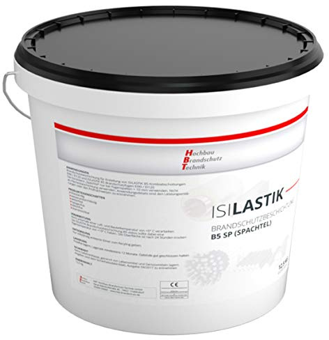 Revestimiento de protección contra incendios HBT ISILASTIK B5, cubo de 12,5 kg (espátula), revestimiento de protección contra incendios para la fabricación de fugas de protección contra incendios y