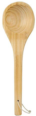 Oumefar Sauna Single Spoon Wooden Sauna Room Spoon Handmade Spoon Sauna Accessories Sauna Water Dipper Ladle Spoon with Comfortable Grip Smooth