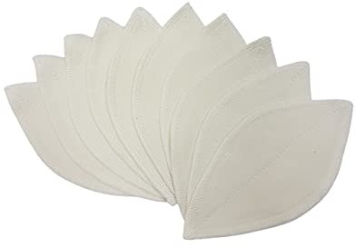 Lilind® 20 Stück Interlabial Pads, wiederverwendbares Bio-Tuch, waschbares Menstruations-Extradünn, Tampon Cup Backup, Zero Waste 100% ungebleichte Baumwolle, Ecru