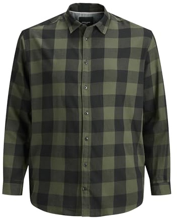 JACK & JONES herr Jjegingham Twill Shirt L/S Noos Skjorta | lumberjack shirt