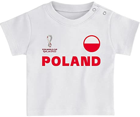 FIFA Unisex Kinder Official World Cup 2022 Tee & Short Set, Toddlers, Poland, Team Colours, Age 4, Red, Large