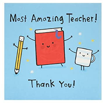 UK Greetings Tarjeta de agradecimiento para maestros más increíbles, tarjeta de agradecimiento para maestros