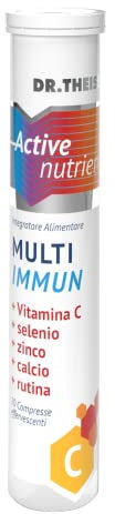 Dr. Theiss MULTI IMMUN Integratore Vitamina C Selenio e Zinco 20 Compresse Effervescenti - Vitamine e Minerali per Uomo e Donna con Calcio per Sistema Immunitario e Funzionalità delle Ossa