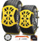 Cadenas de Nieve Universal para Coche, 6 Pcs para Neumáticos de 165-275 MM, Montaje Rápido para la Mayoría de Automóvil/SUV/Camión