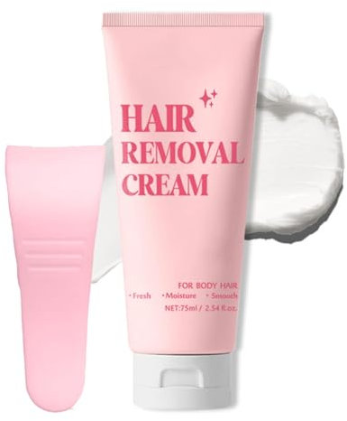 Sanfte Haarentfernungscreme für Damen mit Spatel – Enthaarung für empfindliche Haut für Gesicht, Achselhöhlen und Körper, 75 ml feuchtigkeitsspendende Formel, schnelle und glatte Ergebnisse
