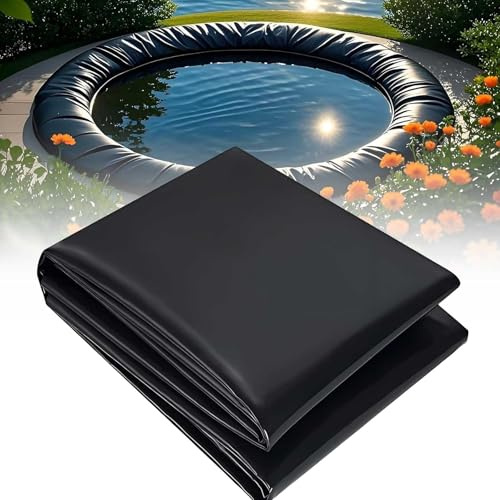 Revestimiento de HDPE para estanques pequeños (1x6m 2x3m 4x5m 6x7m), lámina impermeable de sellado para fuentes de agua, cultivo de jardín y cascadas, resistente a los rayos UV y al desgarro.(10x15m)