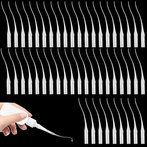 ANBOO Lot de 300 pointes de colle de 0,3 mm de précision, micro pointes pour colle instantanée et colle plastique, modélisme, pointes de pipette pour laboratoire, réparation de meubles