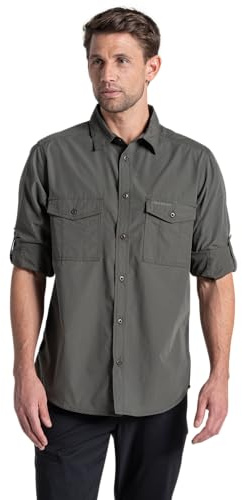 Craghoppers Mens Kiwi II Long Sleeve Hiking Shirt Anti-Insect UV Protection Outdoor Top