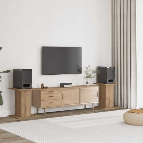 Générique Supports de Haut-parleurs 2 pcs chêne Artisanal Bois ingénierie,Appareils électroniques,Audio,Accessoires Audio,Accessoires pour Enceintes,Supports & Pieds d'enceintes,Brun,9.5 KG,852653