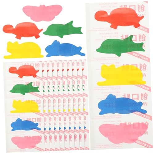 Warmhm 4 Boxes Colorful Cartoon Bandages Small Adhesive Breathable Plasters for Boys and Safe Wound Protection Easy to Use and Skin Friendly