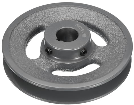 QUARKZMAN BK55-7/8 remskiva för kilrem, innerdiameter 7/8 tum, ytterdiameter 5,25 tum, enkelspårad remskiva, specialborrad, remsektion 3L eller B