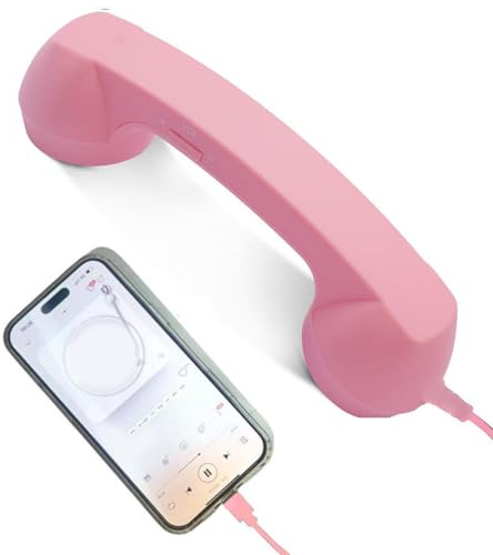 Retro Telefonadapter - Bekväm Retro Typ-C Med Mikrofon | Mobilmottagare | För Vardagsrum Sängbord Skrivbord Kontor Skola Sjukhus Resor