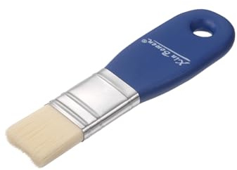 QUARKZMAN Pennello Piatto Da 1 Larghezza, Pennelli Per Pittura Con Setole In Nylon E Manico Corto In Legno Per Acrilico Olio Vernici Acquerello Pittore, Blu