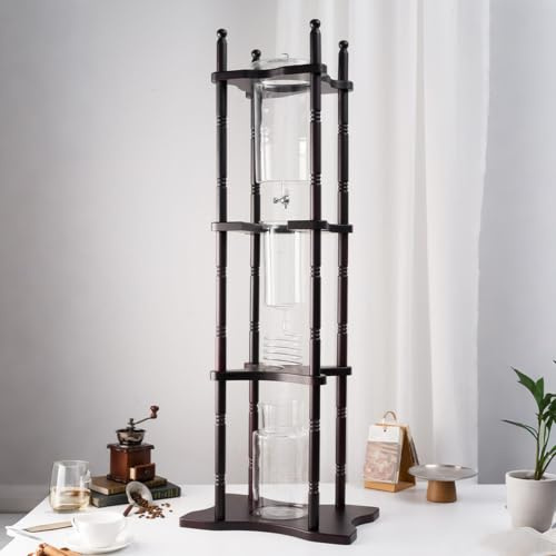 Stor kapacitet isdropps kallbryggd kaffebryggare Med träram för kaffeälskare(Color:black)