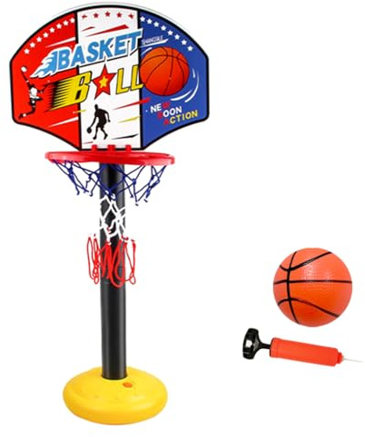 Kids Children Portable Basketball Hoops Set Stands Adjustable Height with Inflator Toys Outdoor Summer Garden Beach Sports Accessory