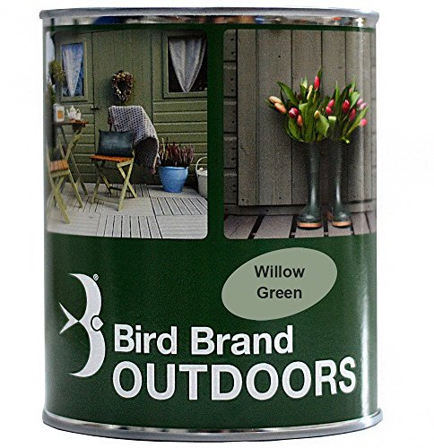 Bird Brand Outdoor Garden Paint Satin Finish (1 Litre, Willow Green)