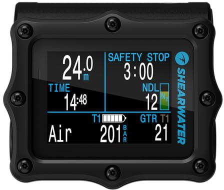 Shearwater Perdix 2 Ti Ordinateur de plongée Noir Titane