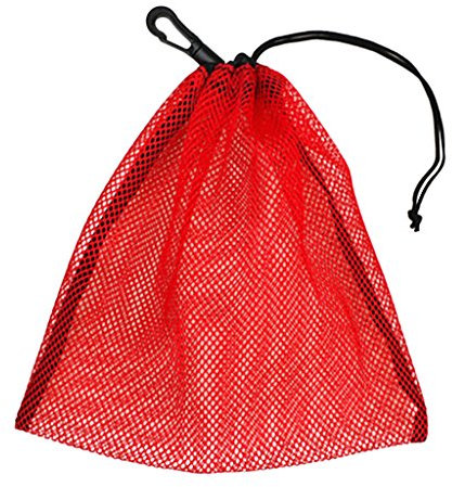 Unbekannt Sharplace Ballnetz Mesh Tragetasche mit Karabinerhaken für Tennisbälle Golfbälle Tischtennisbälle, 24 x 24 cm, Rot