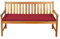 Gutekissen® Sitzkissen für Bank, Gartenschaukeln, Sitz, glatt. FK5 (140x50x5, Rot)